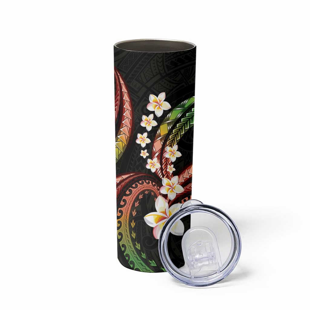 Hawaii Plumeria Reggae Skinny Tumbler Polynesian Pattern LT01 - Polynesian Pride