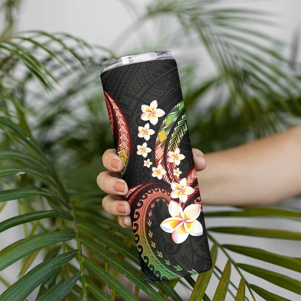Hawaii Plumeria Reggae Skinny Tumbler Polynesian Pattern LT01 - Polynesian Pride