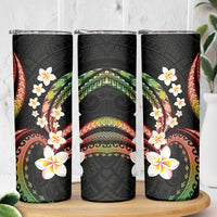 Hawaii Plumeria Reggae Skinny Tumbler Polynesian Pattern LT01 - Polynesian Pride
