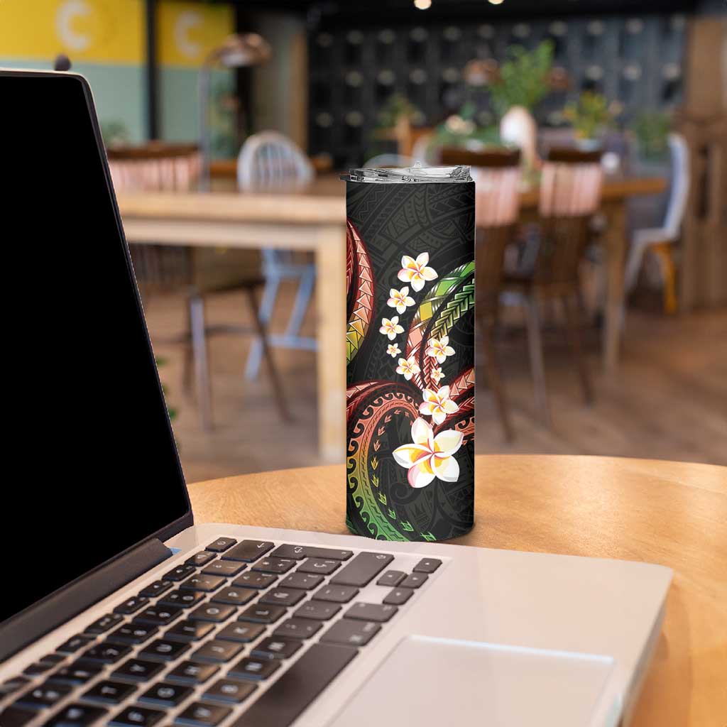 Hawaii Plumeria Reggae Skinny Tumbler Polynesian Pattern LT01 - Polynesian Pride