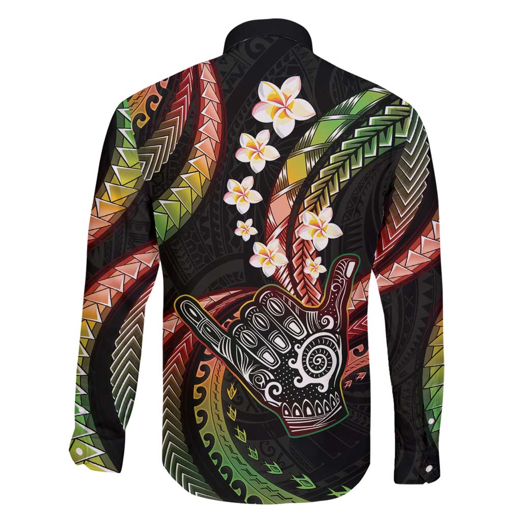Hawaii Shaka Sign Family Matching Mermaid Dress and Hawaiian Shirt Fantastic Frangipani Reggae LT01 - Polynesian Pride