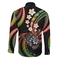 Hawaii Shaka Sign Family Matching Puletasi and Hawaiian Shirt Fantastic Frangipani Reggae LT01 - Polynesian Pride
