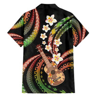 Hawaiian Ukulele Family Matching Off Shoulder Maxi Dress and Hawaiian Shirt Jawaiian Fantastic Plumeria LT01 - Polynesian Pride
