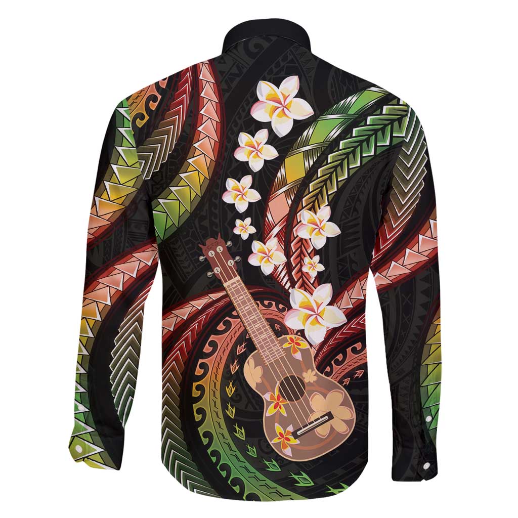 Hawaiian Ukulele Family Matching Off Shoulder Maxi Dress and Hawaiian Shirt Jawaiian Fantastic Plumeria LT01 - Polynesian Pride