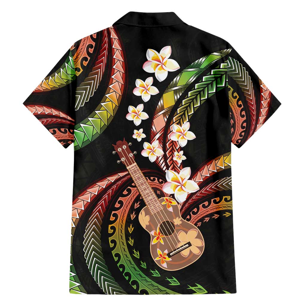 Hawaiian Ukulele Family Matching Short Sleeve Bodycon Dress and Hawaiian Shirt Jawaiian Fantastic Plumeria LT01 - Polynesian Pride