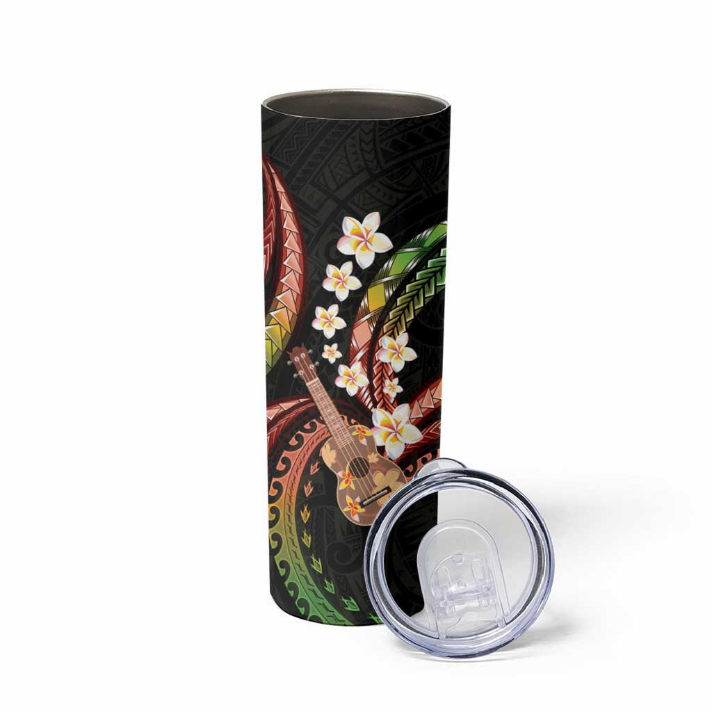 Hawaiian Ukulele Skinny Tumbler Jawaiian Fantastic Plumeria LT01 - Polynesian Pride