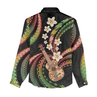 Hawaiian Ukulele Women Casual Shirt Jawaiian Fantastic Plumeria LT01 - Polynesian Pride