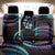 Hawaii Map Kanaka Maoli Back Car Seat Cover Fantastic Frangipani Amethyst Gradient