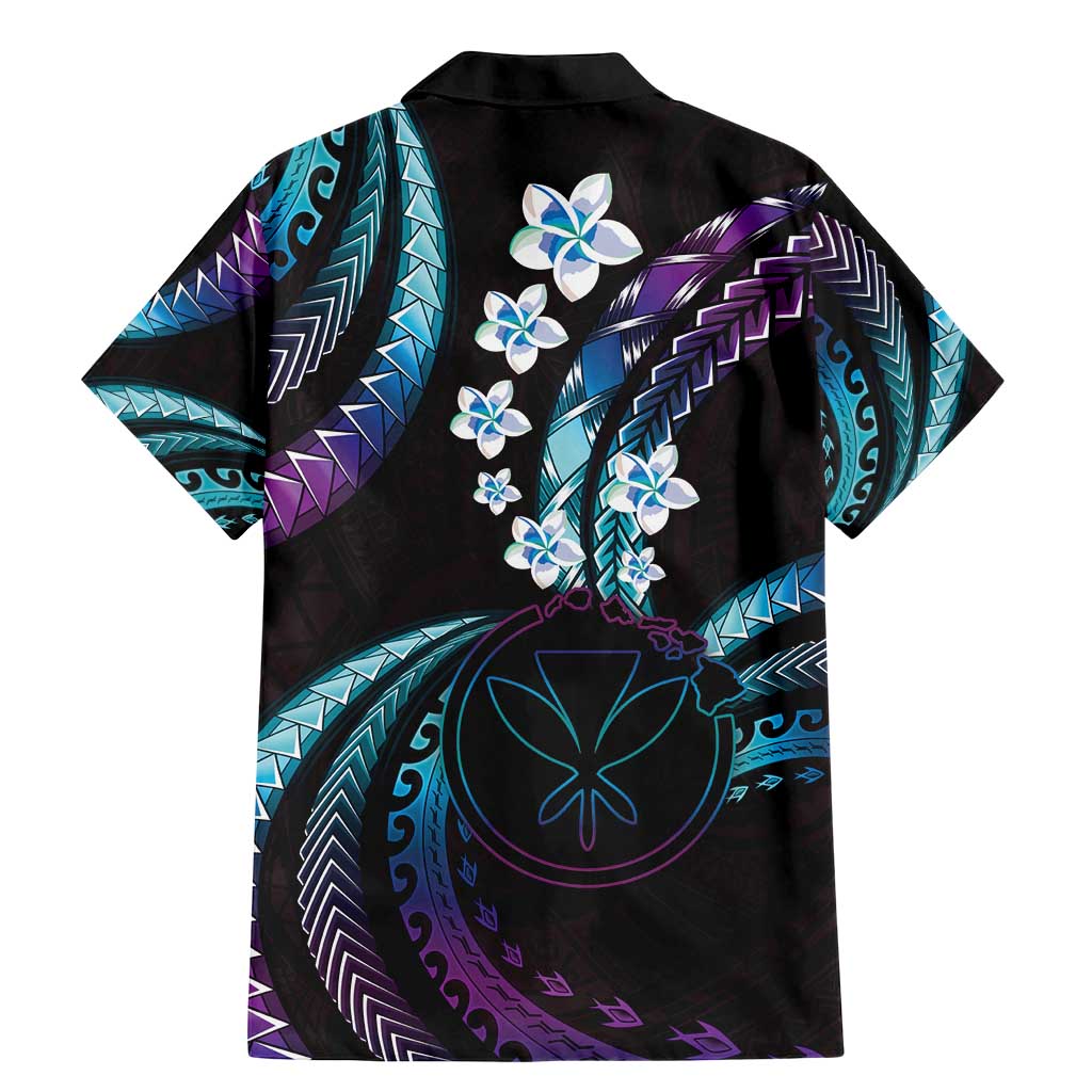 Hawaii Map Kanaka Maoli Family Matching Mermaid Dress and Hawaiian Shirt Fantastic Frangipani Amethyst Gradient LT01 - Polynesian Pride