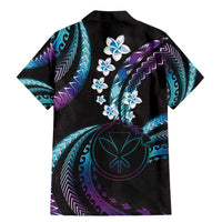 Hawaii Map Kanaka Maoli Family Matching Mermaid Dress and Hawaiian Shirt Fantastic Frangipani Amethyst Gradient LT01 - Polynesian Pride