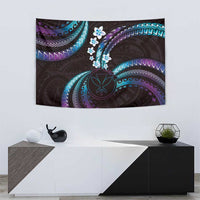 Hawaii Map Kanaka Maoli Tapestry Fantastic Frangipani Amethyst Gradient LT01 - Polynesian Pride