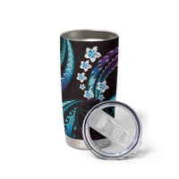 Hawaii Map Kanaka Maoli Tumbler Cup Fantastic Frangipani Amethyst Gradient