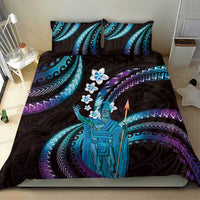 Hawaii King Kamehameha Bedding Set Fantastic Plumeria Amethyst Gradient LT01 - Polynesian Pride