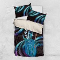 Hawaii King Kamehameha Bedding Set Fantastic Plumeria Amethyst Gradient LT01 US Twin 172cm x 218cm Purple - Polynesian Pride
