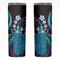 Hawaii King Kamehameha Skinny Tumbler Fantastic Plumeria Amethyst Gradient LT01 Purple - Polynesian Pride