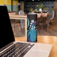 Hawaii King Kamehameha Skinny Tumbler Fantastic Plumeria Amethyst Gradient LT01 - Polynesian Pride