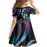 Hawaii Shaka Sign Family Matching Off Shoulder Maxi Dress and Hawaiian Shirt Fantastic Frangipani Amethyst Gradient LT01 - Polynesian Pride