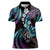 Hawaii Shaka Sign Women Polo Shirt Fantastic Frangipani Amethyst Gradient