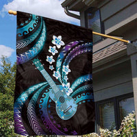 Hawaiian Ukulele Garden Flag Amethyst Gradient Fantastic Plumeria LT01 - Polynesian Pride
