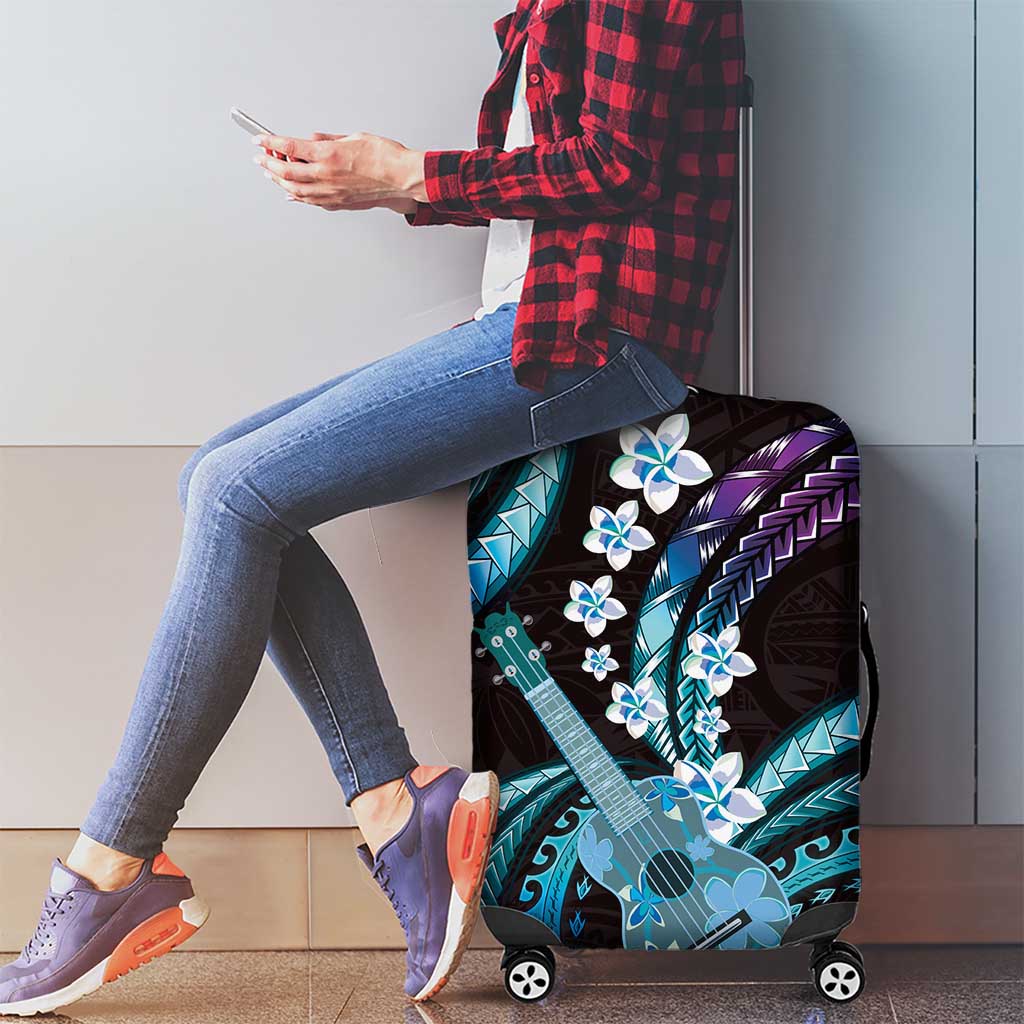 Hawaiian Ukulele Luggage Cover Amethyst Gradient Fantastic Plumeria LT01 - Polynesian Pride