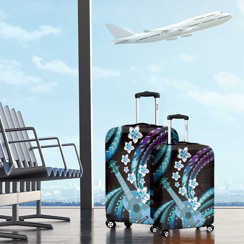 Hawaiian Ukulele Luggage Cover Amethyst Gradient Fantastic Plumeria LT01 - Polynesian Pride