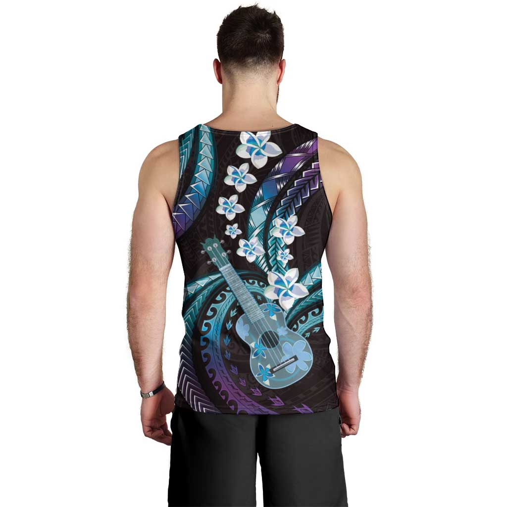 Hawaiian Ukulele Men Tank Top Amethyst Gradient Fantastic Plumeria LT01 - Polynesian Pride