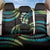 Hawaii Map Kanaka Maoli Back Car Seat Cover Fantastic Frangipani Chartreuse Cyan
