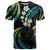 Hawaii Map Kanaka Maoli T Shirt Fantastic Frangipani Chartreuse Cyan