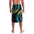 Hawaii Plumeria Lavalava Chartreuse Cyan Polynesian Pattern