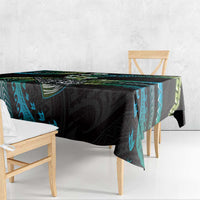 Hawaii Shaka Sign Tablecloth Fantastic Frangipani Chartreuse Cyan LT01 - Polynesian Pride