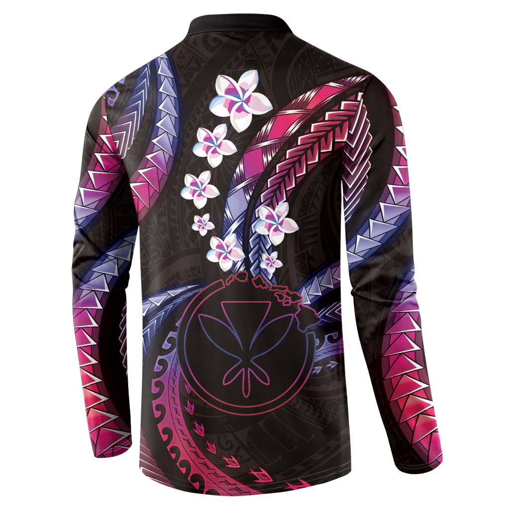 Hawaii Map Kanaka Maoli Button Sweatshirt Fantastic Frangipani Sweet Dream