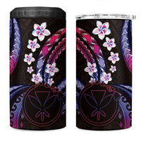 Hawaii Map Kanaka Maoli 4 in 1 Can Cooler Tumbler Fantastic Frangipani Sweet Dream LT01 One Size: 16 oz Pink - Polynesian Pride