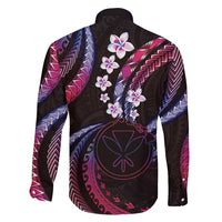 Hawaii Map Kanaka Maoli Family Matching Long Sleeve Bodycon Dress and Hawaiian Shirt Fantastic Frangipani Sweet Dream LT01 - Polynesian Pride