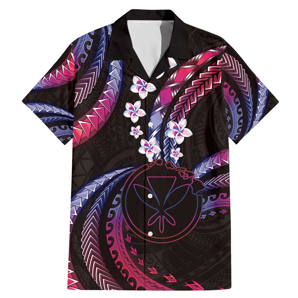 Hawaii Map Kanaka Maoli Family Matching Mermaid Dress and Hawaiian Shirt Fantastic Frangipani Sweet Dream LT01 Dad's Shirt - Short Sleeve Pink - Polynesian Pride