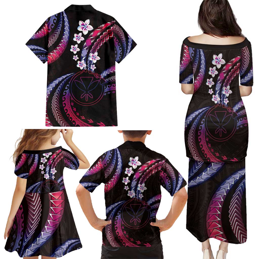 Hawaii Map Kanaka Maoli Family Matching Puletasi and Hawaiian Shirt Fantastic Frangipani Sweet Dream LT01 - Polynesian Pride
