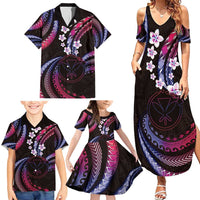 Hawaii Map Kanaka Maoli Family Matching Summer Maxi Dress and Hawaiian Shirt Fantastic Frangipani Sweet Dream LT01 - Polynesian Pride