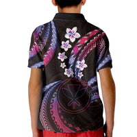 Hawaii Map Kanaka Maoli Kid Polo Shirt Fantastic Frangipani Sweet Dream LT01 - Polynesian Pride
