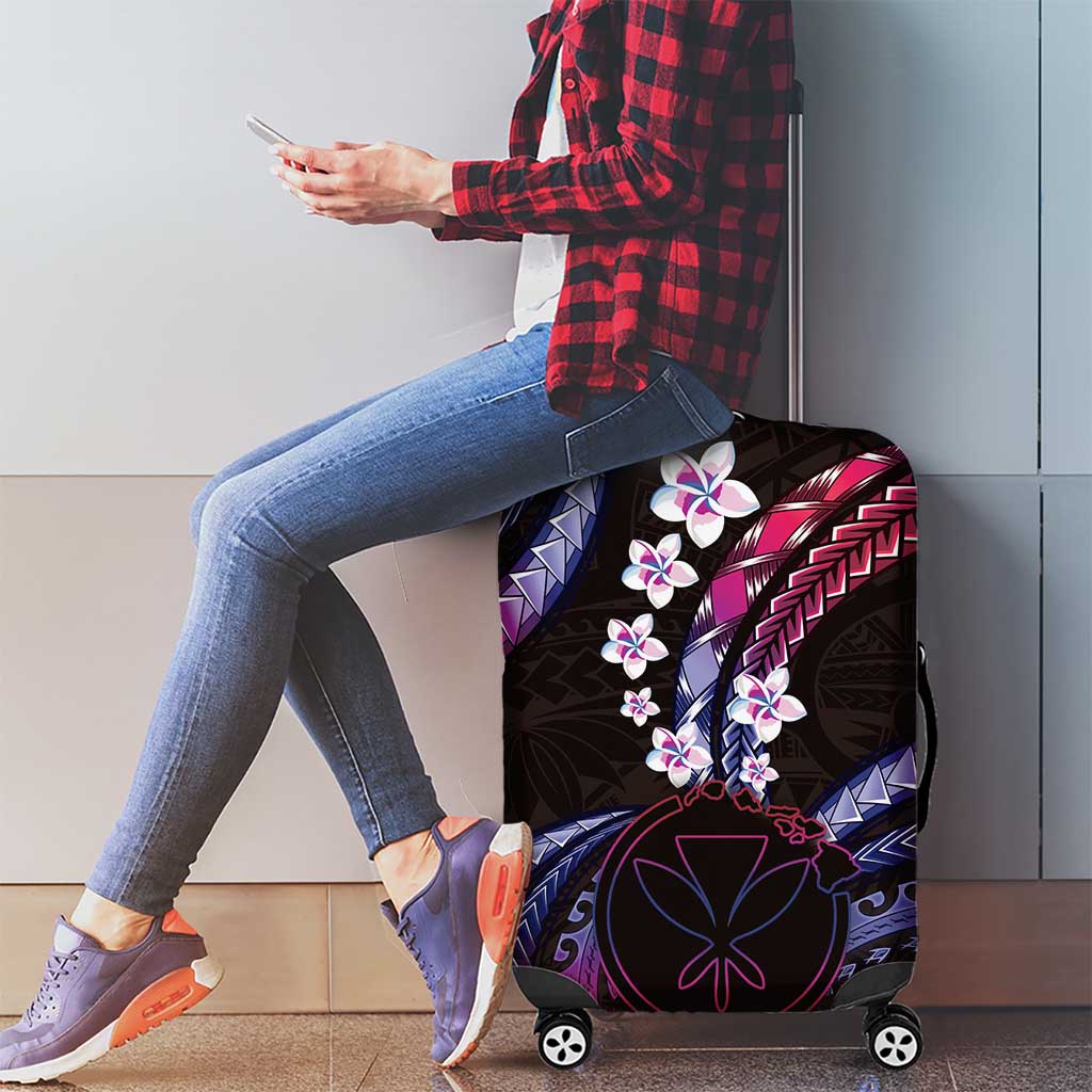 Hawaii Map Kanaka Maoli Luggage Cover Fantastic Frangipani Sweet Dream
