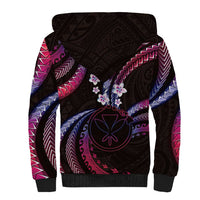 Hawaii Map Kanaka Maoli Sherpa Hoodie Fantastic Frangipani Sweet Dream LT01 - Polynesian Pride