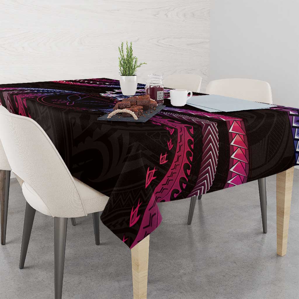 Hawaii Map Kanaka Maoli Tablecloth Fantastic Frangipani Sweet Dream