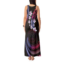 Hawaii Map Kanaka Maoli Tank Maxi Dress Fantastic Frangipani Sweet Dream LT01 - Polynesian Pride