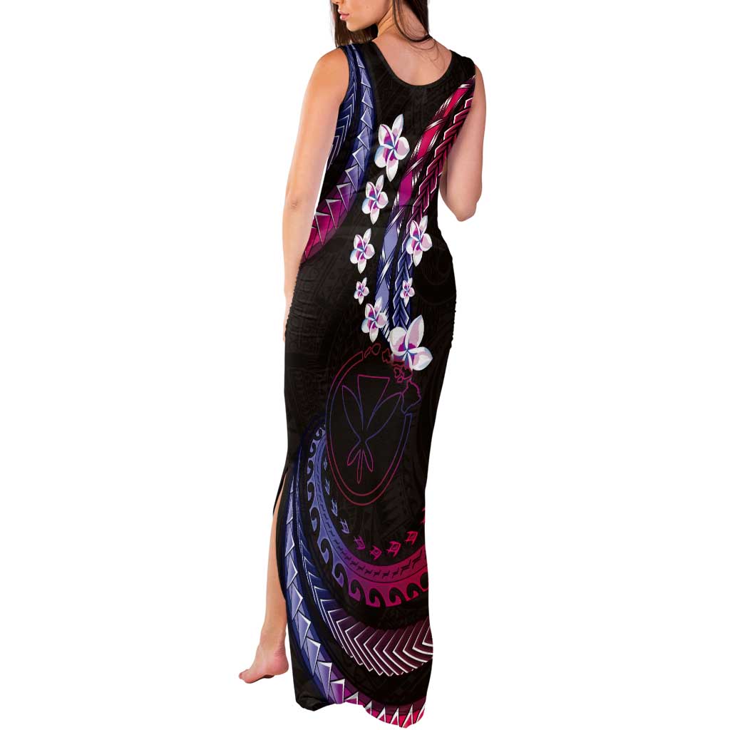 Hawaii Map Kanaka Maoli Tank Maxi Dress Fantastic Frangipani Sweet Dream LT01 - Polynesian Pride