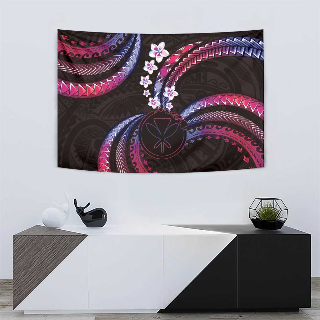 Hawaii Map Kanaka Maoli Tapestry Fantastic Frangipani Sweet Dream