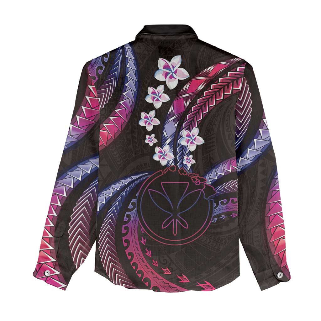Hawaii Map Kanaka Maoli Women Casual Shirt Fantastic Frangipani Sweet Dream LT01 - Polynesian Pride