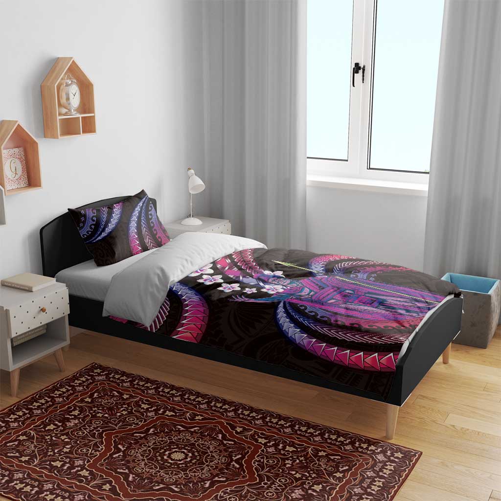 Hawaii King Kamehameha Bedding Set Fantastic Plumeria Sweet Vibes