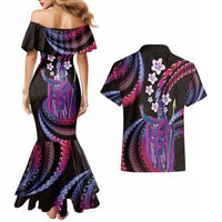 Hawaii King Kamehameha Couples Matching Mermaid Dress and Hawaiian Shirt Fantastic Plumeria Sweet Vibes LT01 - Polynesian Pride