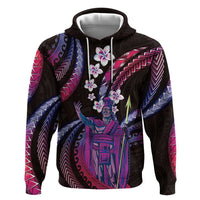 Hawaii King Kamehameha Hoodie Fantastic Plumeria Sweet Vibes LT01 Pullover Hoodie Pink - Polynesian Pride