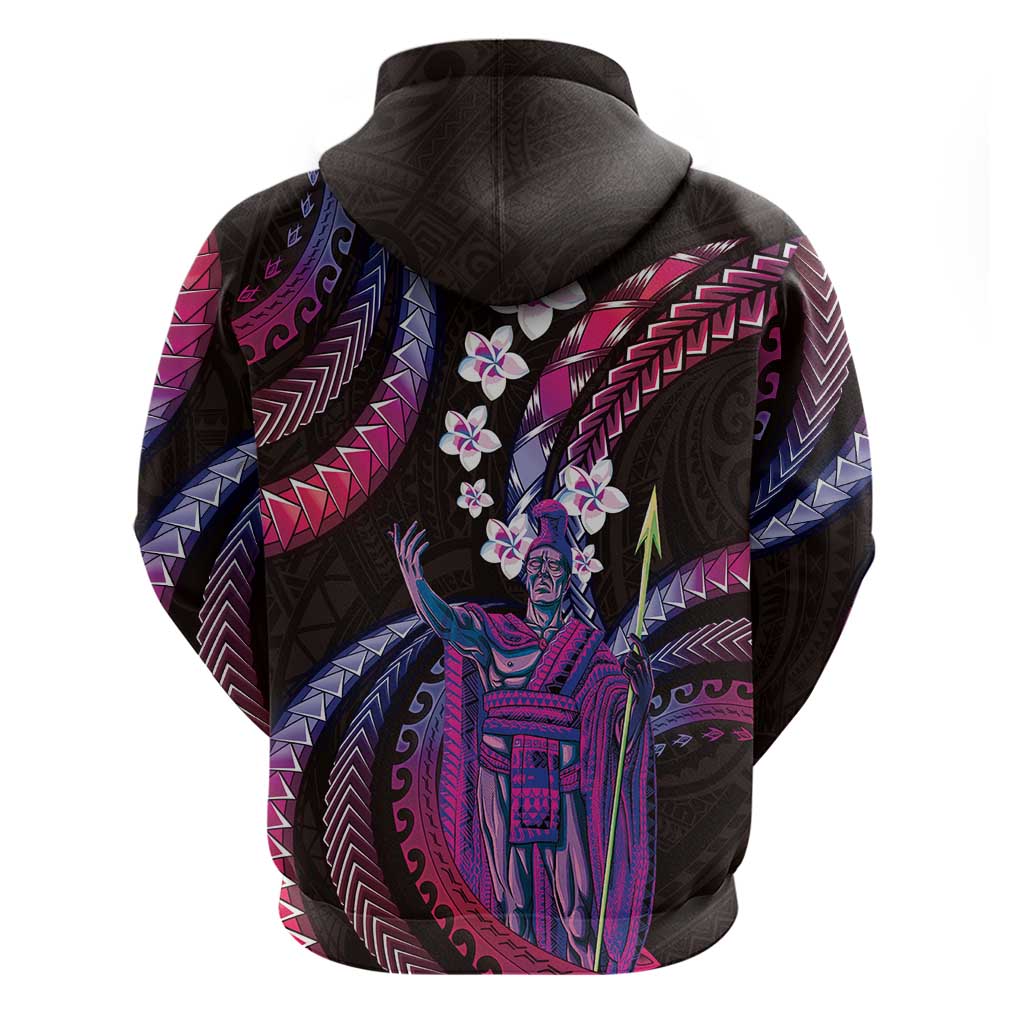 Hawaii King Kamehameha Hoodie Fantastic Plumeria Sweet Vibes LT01 - Polynesian Pride
