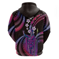 Hawaii King Kamehameha Hoodie Fantastic Plumeria Sweet Vibes LT01 - Polynesian Pride