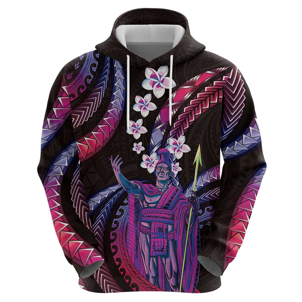 Hawaii King Kamehameha Hoodie Fantastic Plumeria Sweet Vibes LT01 - Polynesian Pride